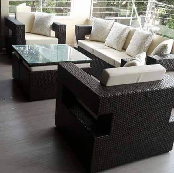 Outdoor  garden furniture Rattan sofa seat  all weather furniture 4