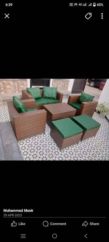 Outdoor  garden furniture Rattan sofa seat  all weather furniture 8