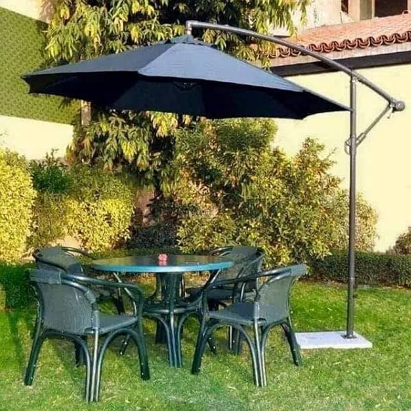 Patio Cantilever Parasol, Imported Umbrella, Sidepol Canopy shade 6