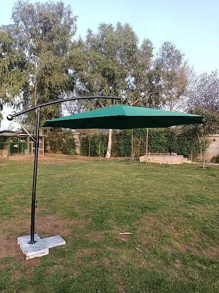 Patio Cantilever Parasol, Imported Umbrella, Sidepol Canopy shade 7