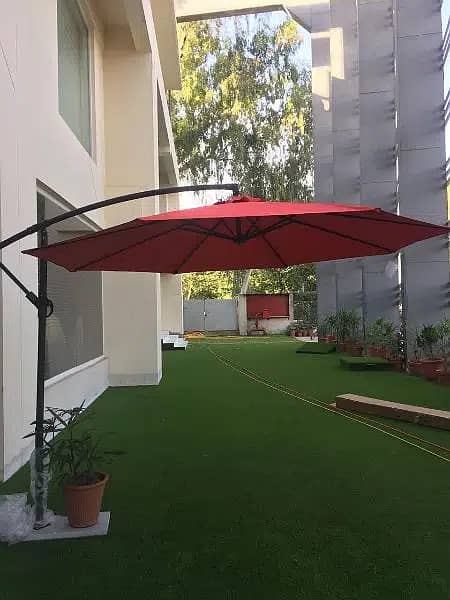 Patio Cantilever Parasol, Imported Umbrella, Sidepol Canopy shade 8