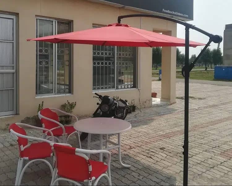 Patio Cantilever Parasol, Imported Umbrella, Sidepol Canopy shade 12