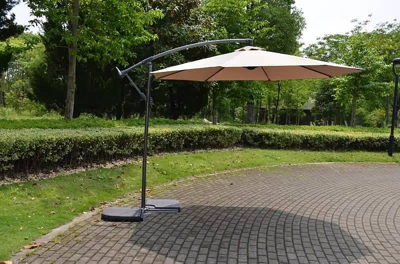 Patio Cantilever Parasol, Imported Umbrella, Sidepol Canopy shade 13