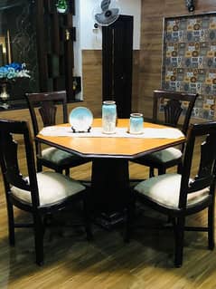 dining table with 4 chairs sheesham wood.