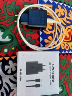 Samsung genuine 45watt charger with box and ronin genuine tip c to c