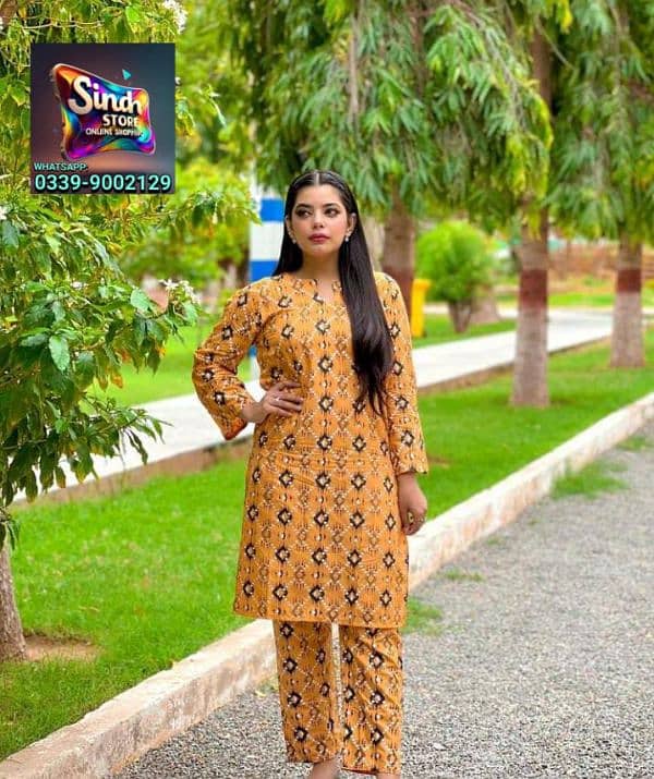 2pcs women's arabic lawn Stitched all size Available 3