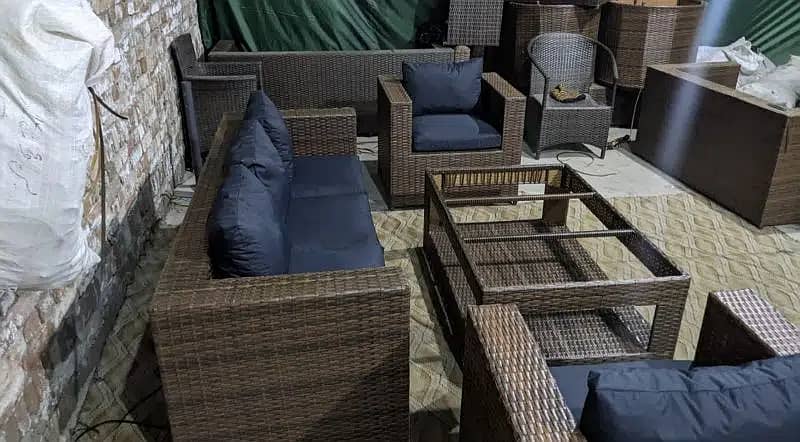 Rattan Patio Sofa Seating, Garden Lawn Terrace Outdoor Balcony 14