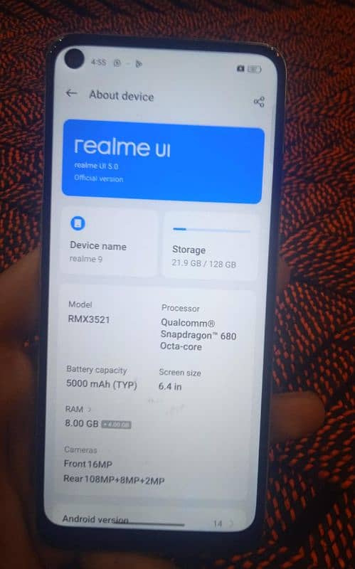 Realme 9 pro 12 GB RaM High Gaming prosesr Non PTA 7