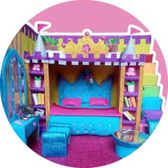 Hand Made Princess theme doll house room for sale