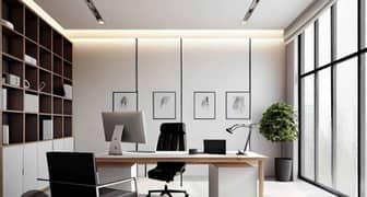 Indoor office work in multiple departments