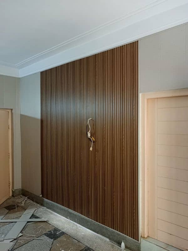 wooden blinds, Media walls, imported 3d wallpaper, ceiling, fluted pvc 9