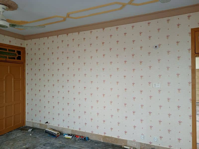 wooden blinds, Media walls, imported 3d wallpaper, ceiling, fluted pvc 15