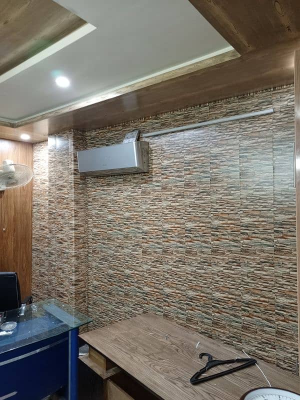 wooden blinds, Media walls, imported 3d wallpaper, ceiling, fluted pvc 18