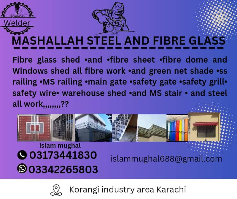 Fiber shades/fiberglass sheets/fiberglass window/fiber steel work 11