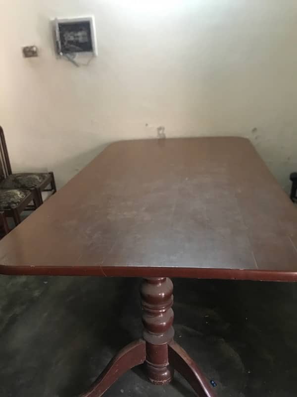 wooden table for sale with 8 chairs 0