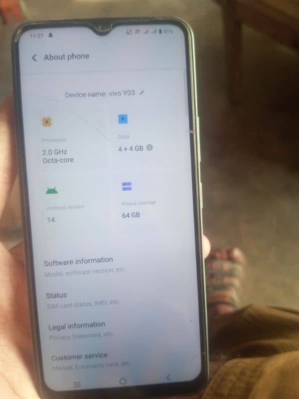 vivo yo3 urgent sale krna ha 5