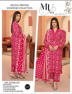 winter collection khaddar 3 PCs unstitched