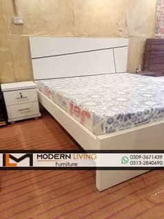 King size bed with 2 side tables best quality