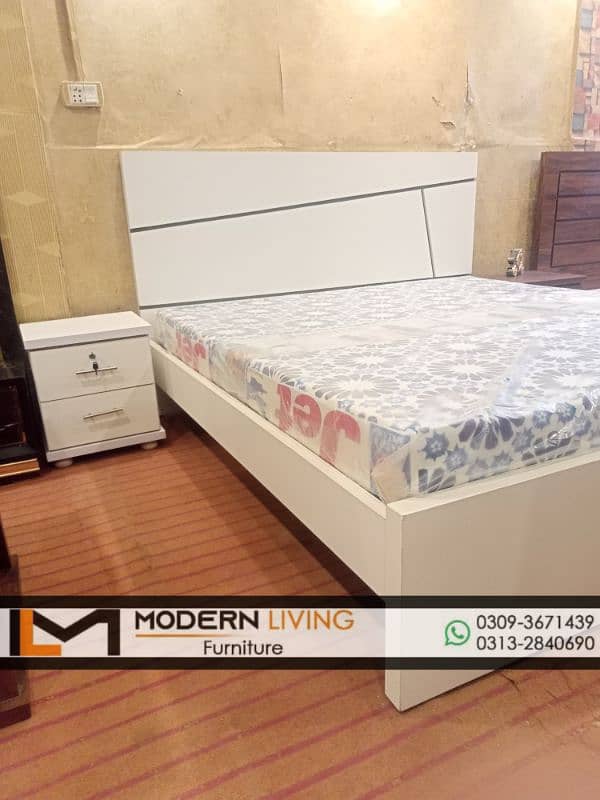 King size bed with 2 side tables best quality 6