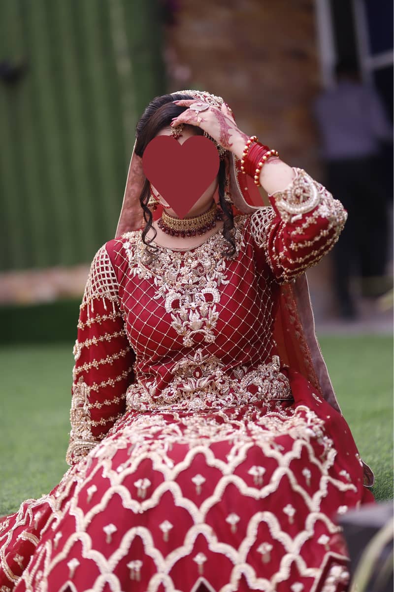 Bridal Lehnga Dress, Maroon Color 2