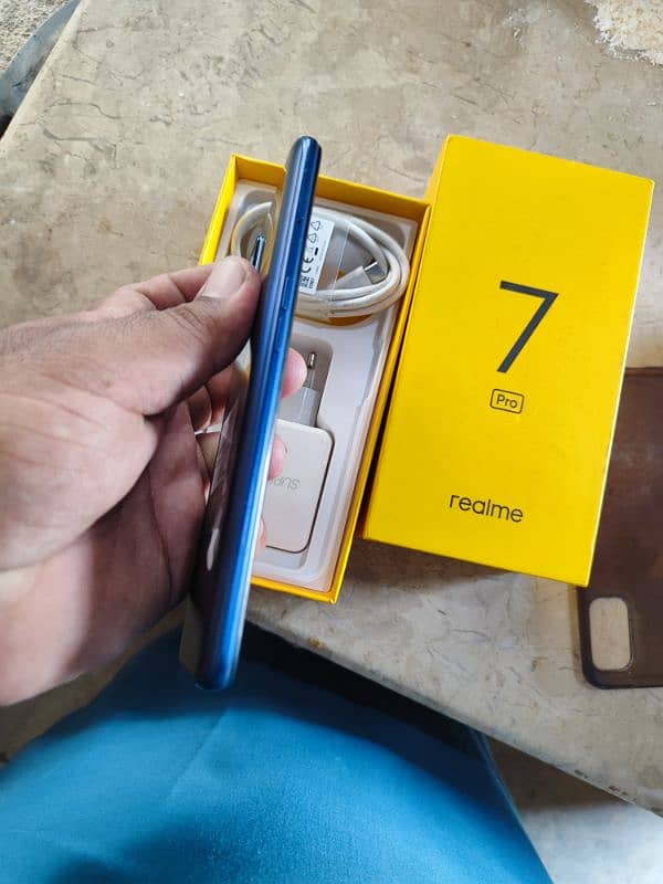 realme 7 pro 8/128 gb  complete box 10/10 condition pta  approved 1