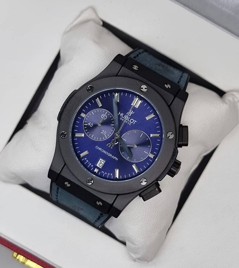 Hublot Geneve Blue leather strap 0