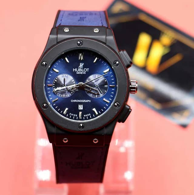 Hublot Geneve Blue leather strap 1