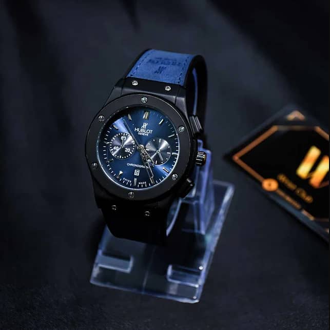 Hublot Geneve Blue leather strap 2