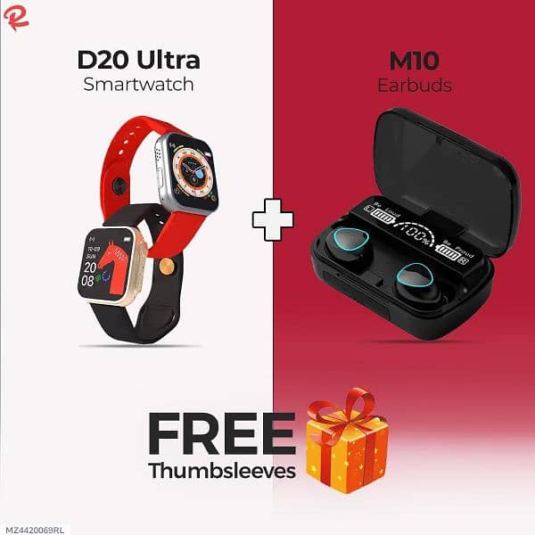 D20 SMART WATCH + M10 EARBUDS (DEAL) 0