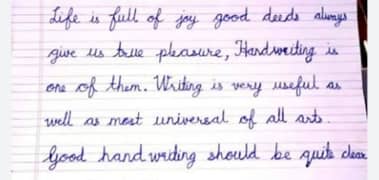 handwriting Assainment work