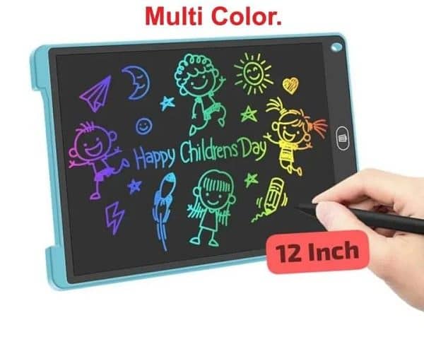 (12 Inch Multi Color) Lcd Writing Tablet Electronic Slate Learning To 4