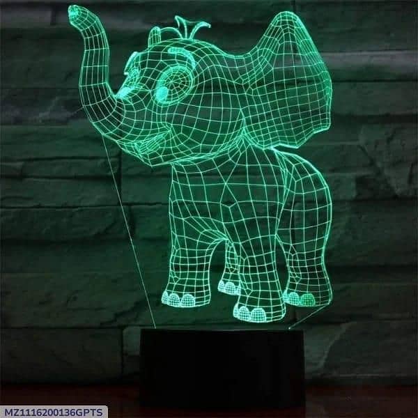 Elephant 3D illusion lamp 0