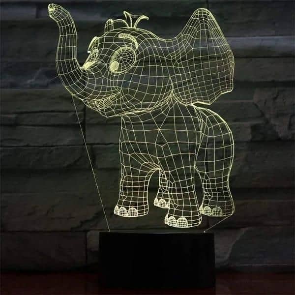 Elephant 3D illusion lamp 3