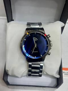 Blue finest watch with silver bands in new condition 10/10