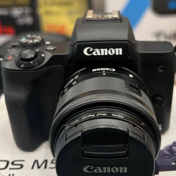 canon m50 mark ii mirrorless camera 15 45 mm lens f3.5 10sa10 charger 8