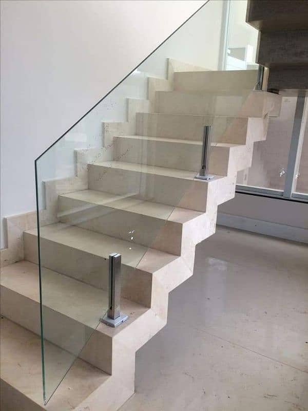 Glass railng / Stair glass railng / terrace glass railng 1