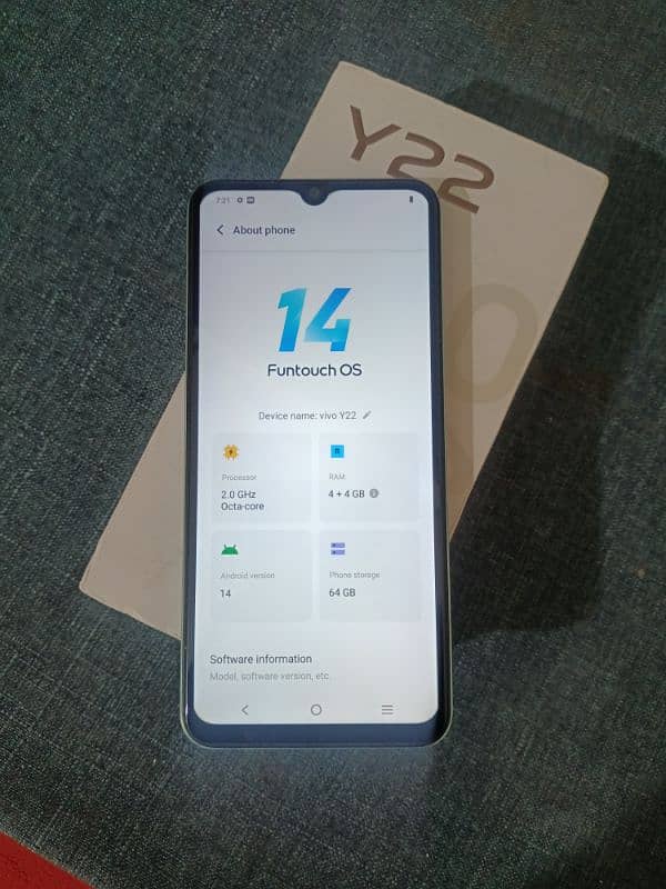 Vivo y22 for sale 4gb 64gb 6