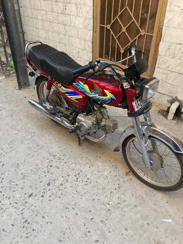 Honda CD70.2021 model h. Rawalpindi number. haa 2