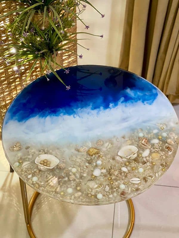 Handmade resin table 11