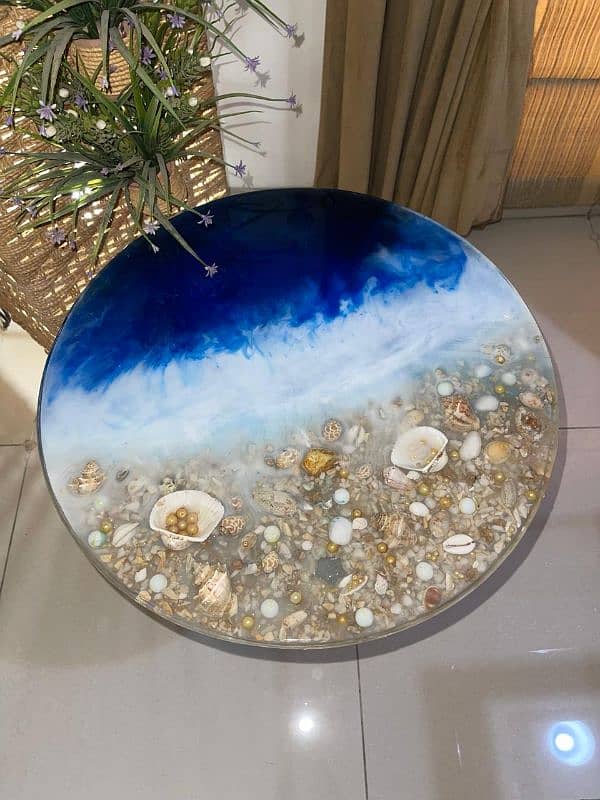 Handmade resin table 14