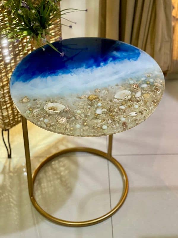 Handmade resin table 15