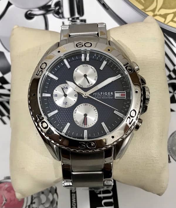 HILFIGER-CHRONOGRAPH-NEW ORIGINAL WATCH-RADO-OMEGA-ROLEX-TISSOT-TAG 2