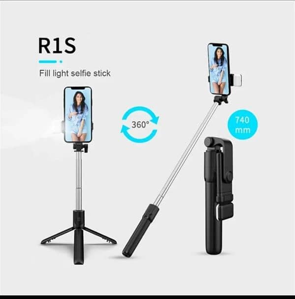 foldable selfie stick for LED lights 3