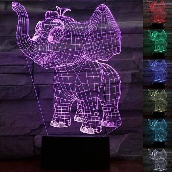 Elephant 3D illusion lamp 4