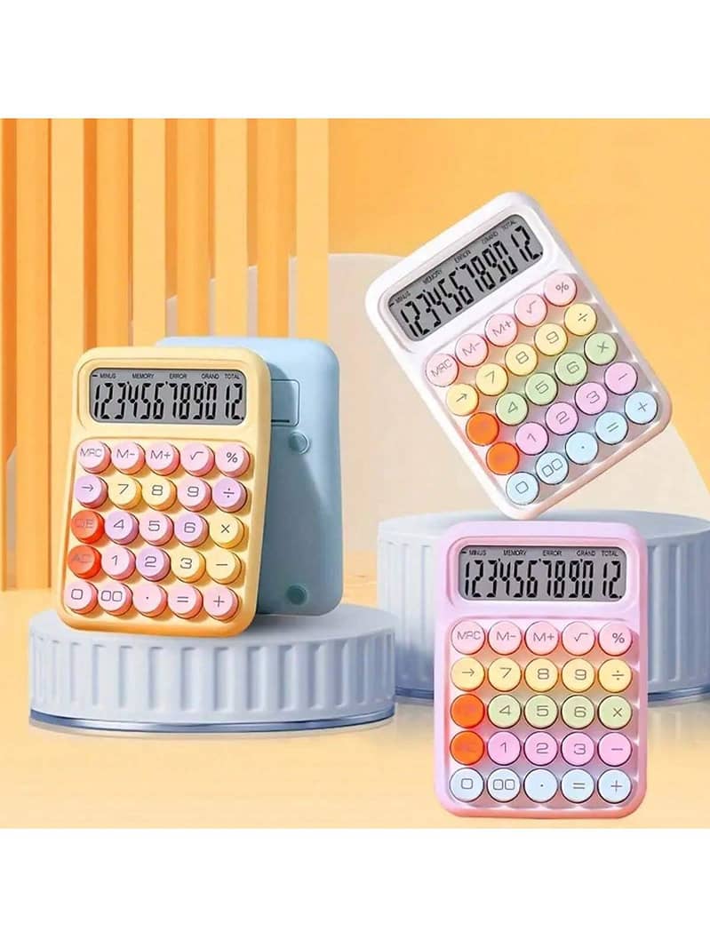 Colorful Mechanical Keyboard Calculator, Big Button Lcd Display, Handh 2