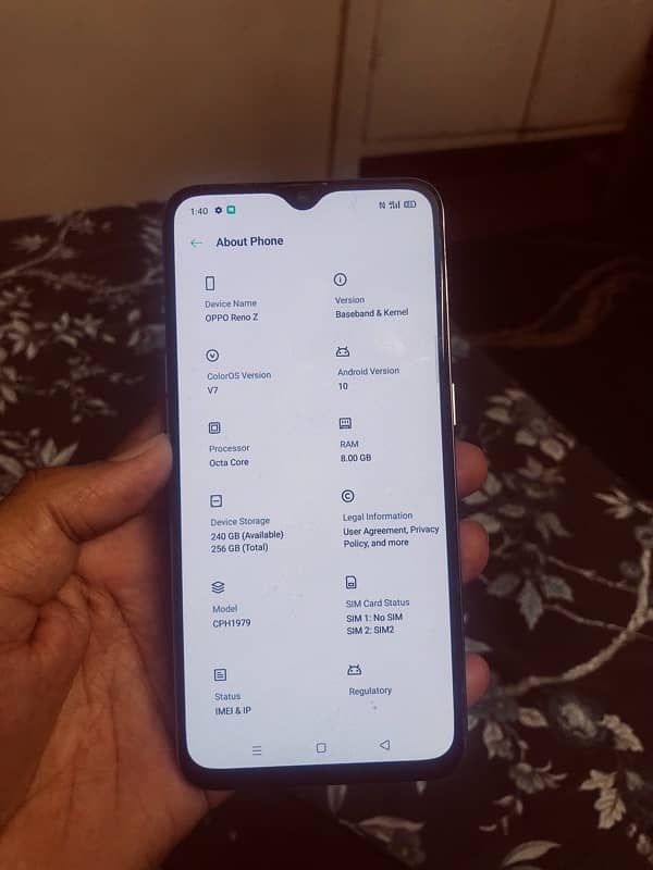 Oppo Reno Z 8GB RAM 256GB MEMORY 7