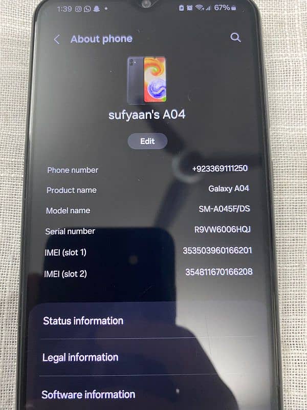 Samsung A04 10/10 condition 6