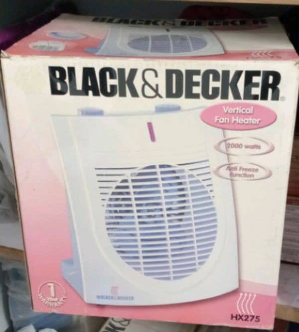 Air electric heater 2000 watt (black and decker) slightly used 2