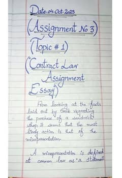 handwriting assignment