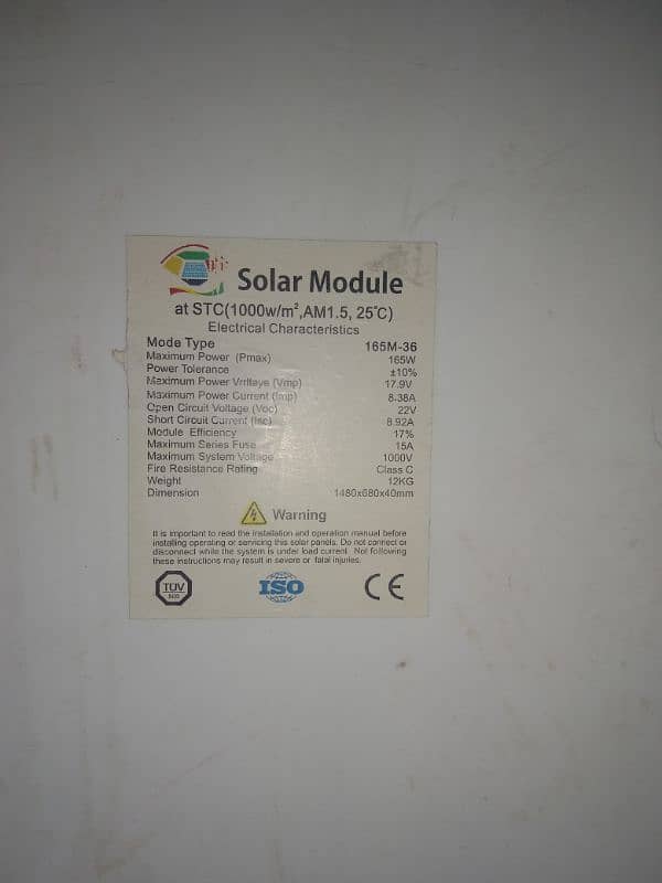 Solar Panel 165 Watt 1